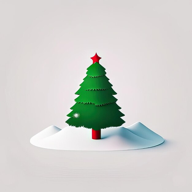 Minimalistischer und luxuriöser Weihnachtsbaum