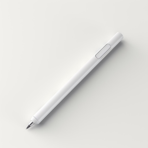 Minimalistischer weißer Bleistiftstift mit kleiner Spitze, wenn Preisträger