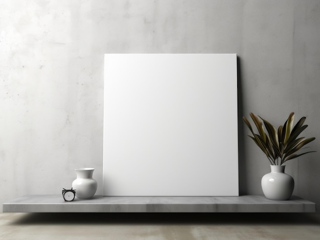 Minimalistisches AIGenerated Wall Art Mockup