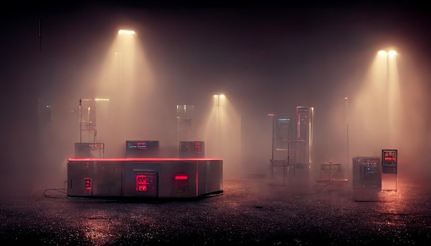 Minimalistisches Cyber-Punk-Podium-Hintergrundbild