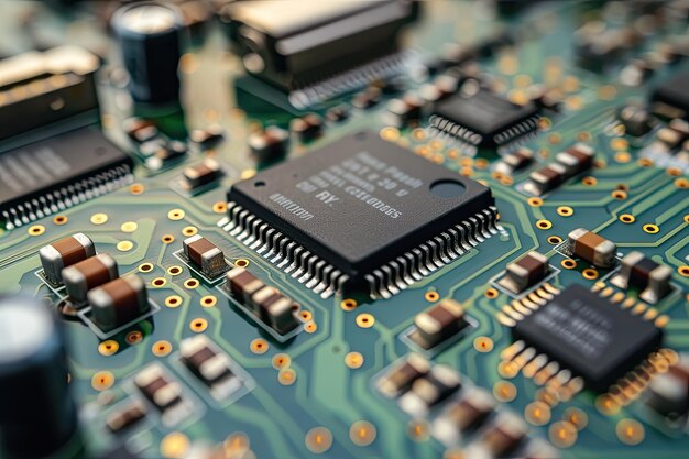 Minimalistisches Design eines Mikroprozessor-Chip-Hintergrunds