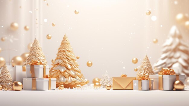 Minimalistisches Design Frohe Weihnachten und ein glückliches neues Jahr. Festliches Design mit dekorativen Elementen. Weihnachtszeit. Horizontales Banner und Poster-Header für die Website