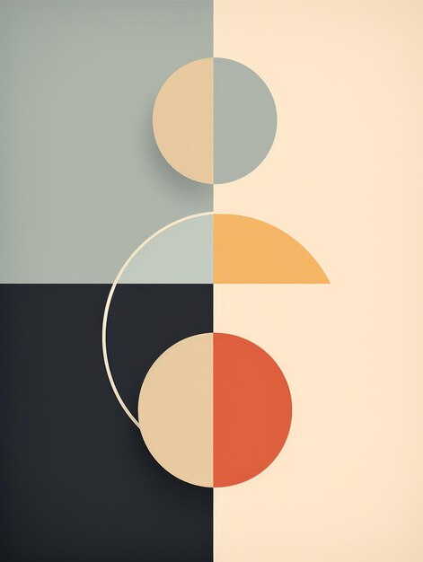 Foto minimalistisches grafikdesign in pastellfarben, ki-generiertes 3d-bild