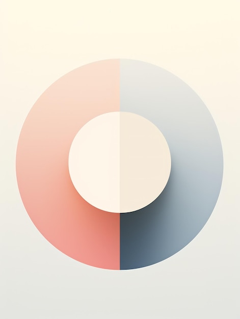Foto minimalistisches grafikdesign in pastellfarben, ki-generiertes 3d-bild
