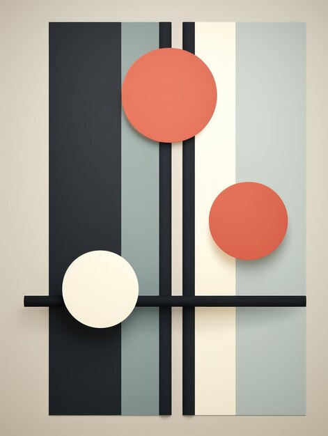 Foto minimalistisches grafikdesign in pastellfarben ki-generiertes 3d-bild