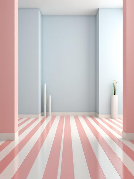Minimalistisches Grafikdesign in Pastellfarben KI-generiertes 3D-Bild
