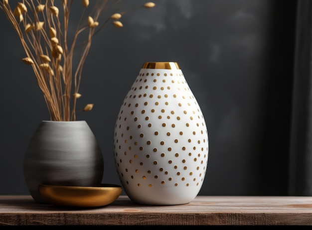 Minimalistisches Innendesign mit Vase Illustration AI GenerativexA