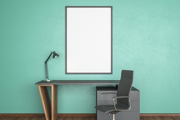 Minimalistisches Interieur mit leerem Poster