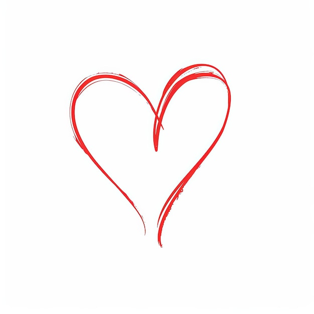 Minimalistisches Linienkunstherz für den Valentinstag