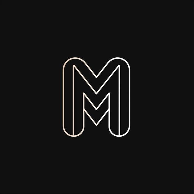 Minimalistisches Logo der Marke mit dem Buchstaben M