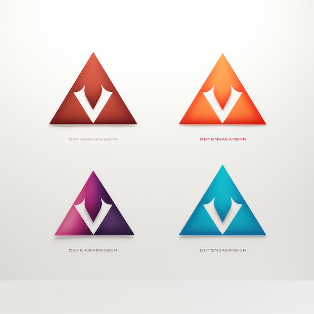 Foto minimalistisches logo-design und variationen auf weißem hintergrund