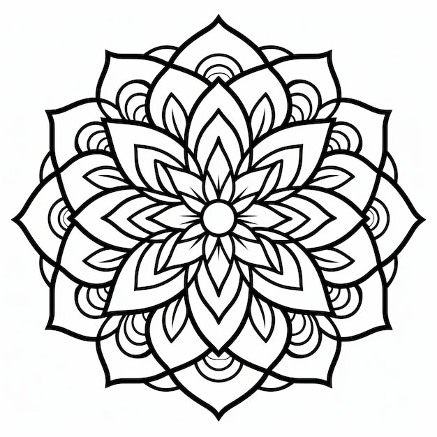 Minimalistisches Mandala-Design für Entspannung