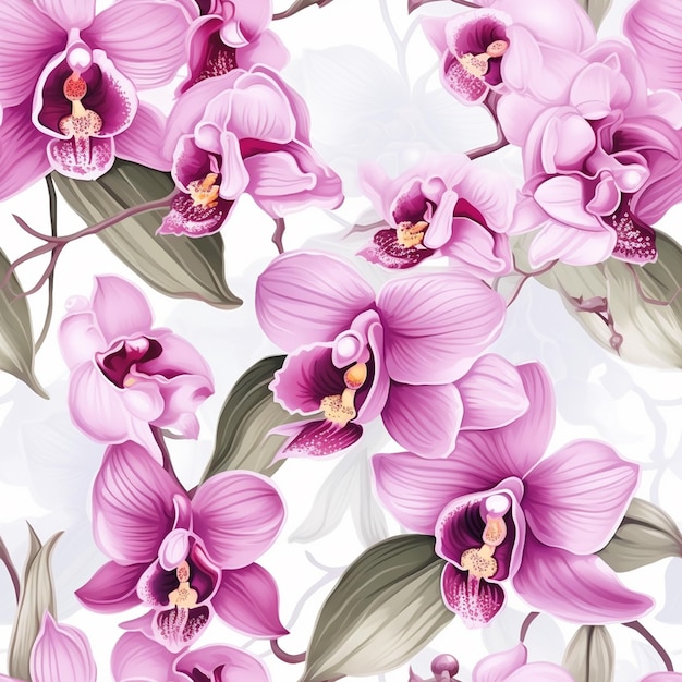 Foto minimalistisches orchideenmuster