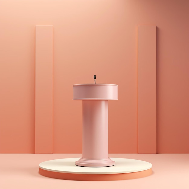 Foto minimalistisches podium in sanfter farbgebung
