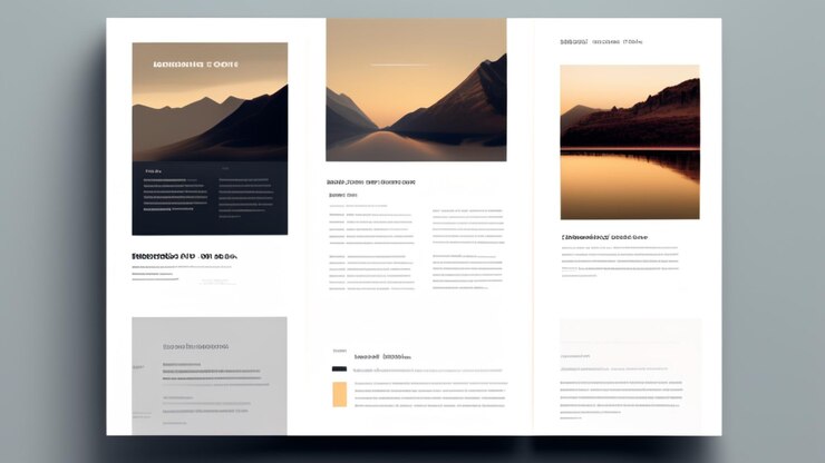 Foto minimalistisches portfolio-layout