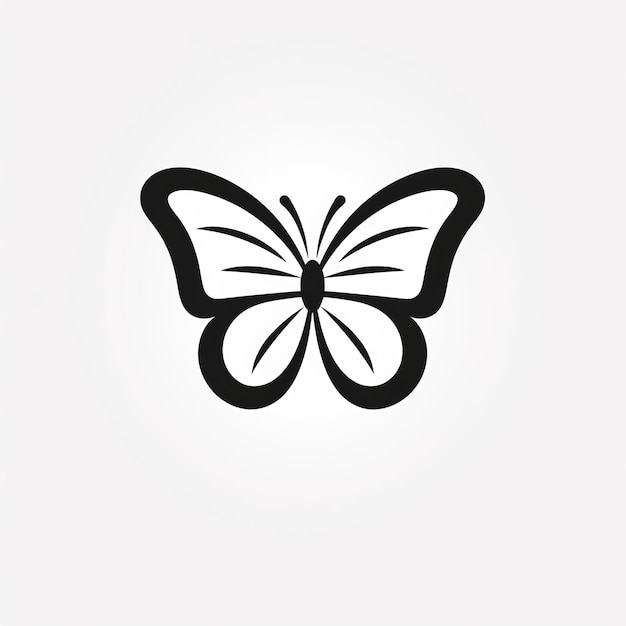 Foto minimalistisches schmetterlings-symbol für webdesign
