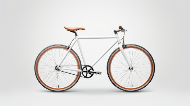 Minimalistisches weißes Fahrradmodell mit fotorealistischem Design