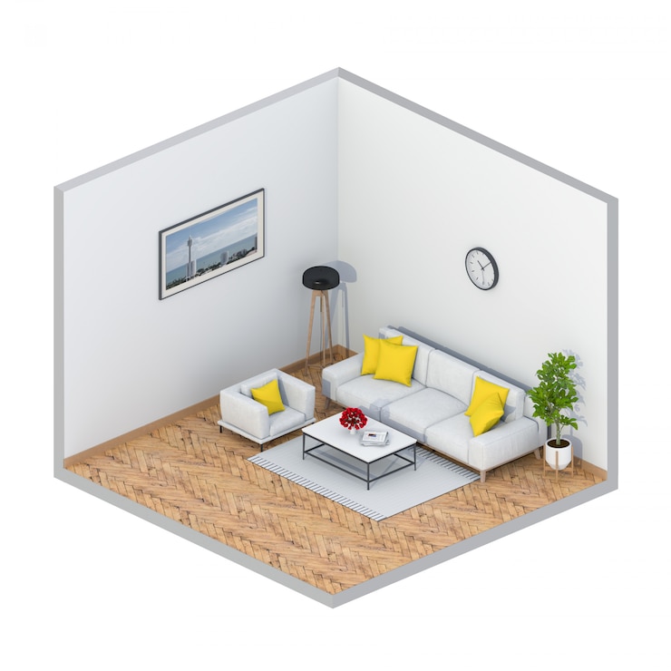 Foto minimalistisches wohnzimmer