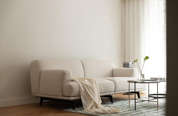 Minimalistisches Wohnzimmerinterieur