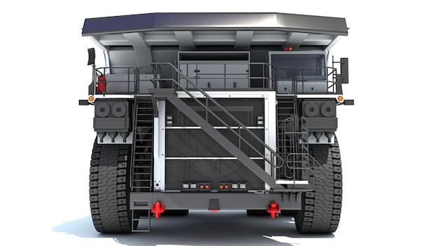 Mining Dump Truck máquinas de construção pesadas renderização 3D em fundo branco