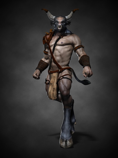 Minotaur. 3D-Darstellung