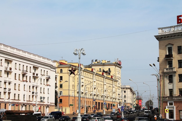 Minsk Weißrussland herrliche Aussicht auf die Independence Avenue