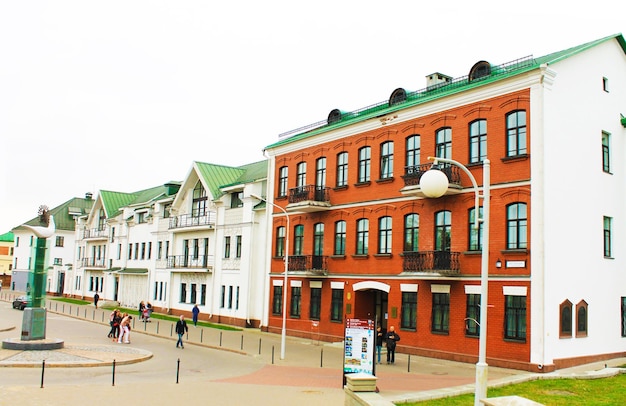 Minsk Weißrussland-Idylle der schönen Häuser der Zybitskaya-Straße