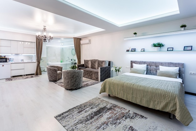 MINSK WEISSRUSSLAND Januar 2019 Luxure Hall Interior Loft Flat Apartments