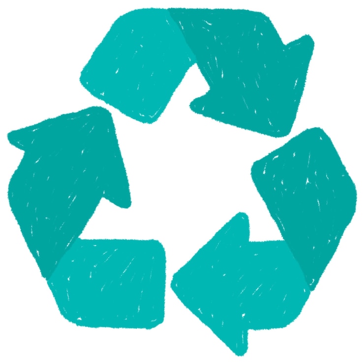 Foto mint-grünes recycling-symbol-element durchsichtiges png