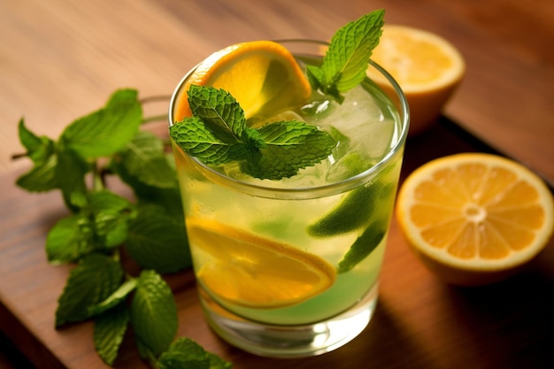 Minty Citrus Bliss Coquetel refrescante e saboroso