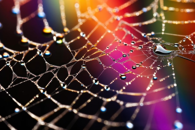 Minute spider veneno web closeup gerar ai