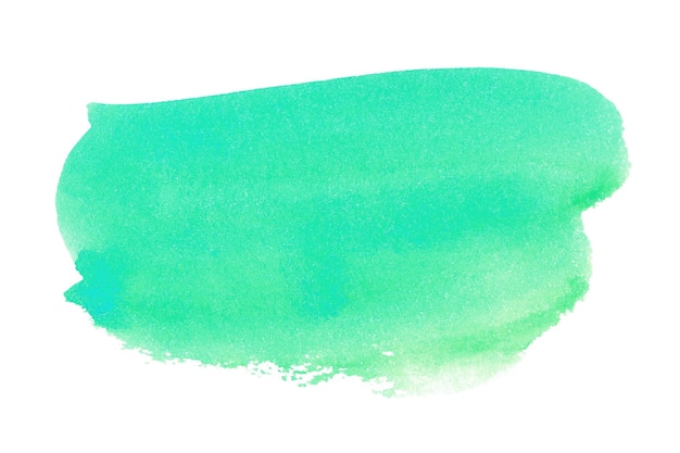 Minzgrüner Aquarell isolierter abstrakter Fleck mit Scheidungen und Grenzen