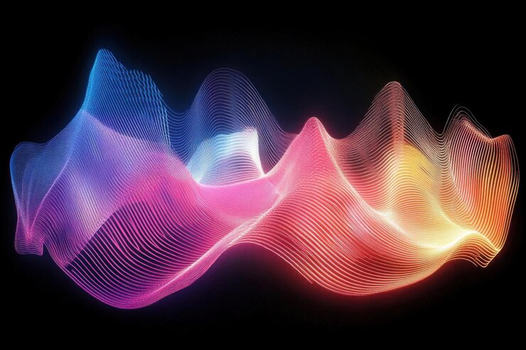 Foto mira las ondas vibrantes fluir una animación abstracta