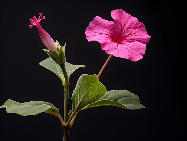 Foto mirabilis jalapa-blumen im studio-hintergrund single mirabilis-jalapa-bummen schöne blumenbilder