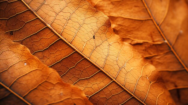 Una mirada de cerca a una multicolor hoja de otoño en el fondo