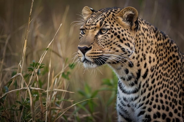 La mirada intensa de un leopardo salvaje