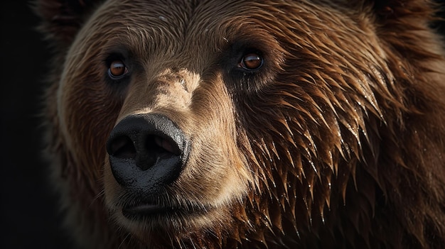 La mirada del oso pardo