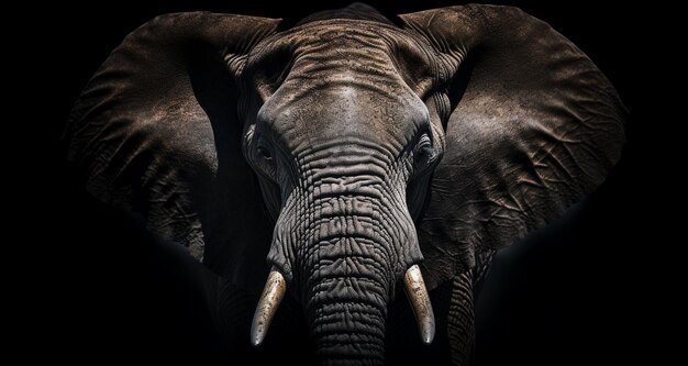 Mirando la grandeza de un elefante gigante Un retrato del gentil gigante de la Tierra
