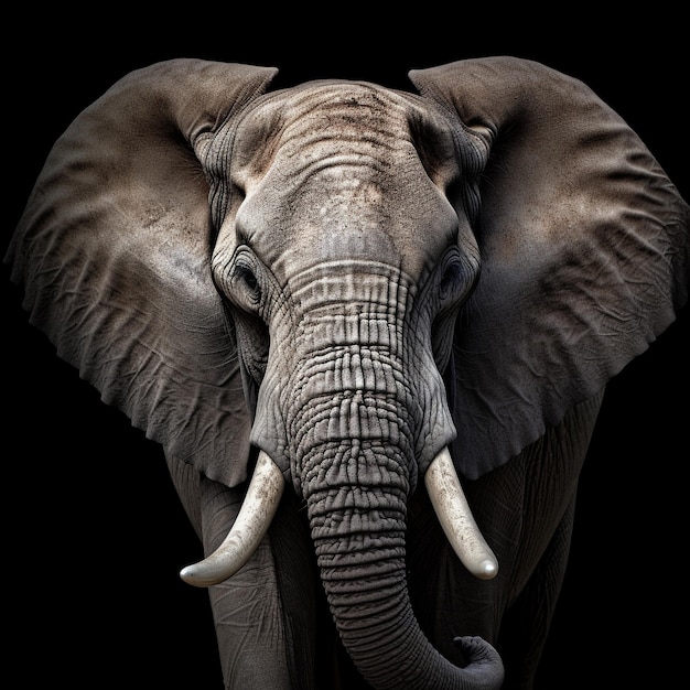 Mirando la grandeza de un elefante gigante Un retrato del gentil gigante de la Tierra