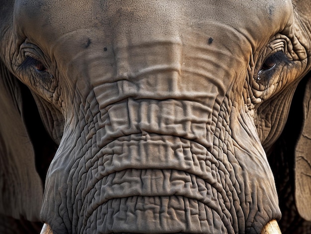 Mirando la grandeza de un elefante gigante Un retrato del gentil gigante de la Tierra