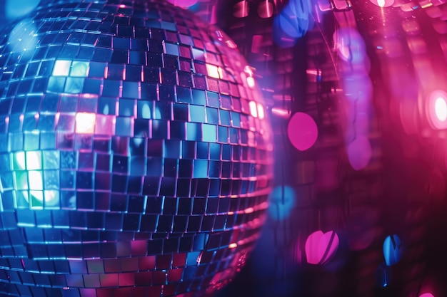 Foto mirror ball disco lights club dance party glitter fundo de fundo