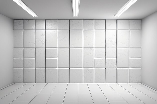 Foto mirror wall tiles mockup característica de design de espaço branco em branco