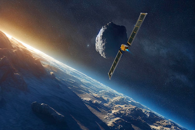 Misión de prueba de deflexión de asteroides DART Elementos de esta imagen proporcionados por la representación 3d de la NASA