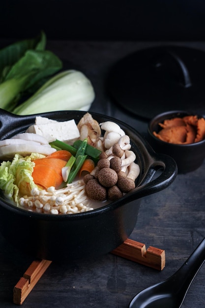 Miso Hot Pot vegane Miso Nabe Zutaten