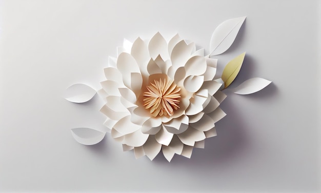 Miss Willmotts Geisterblume aus Papierhandwerk Generative KI