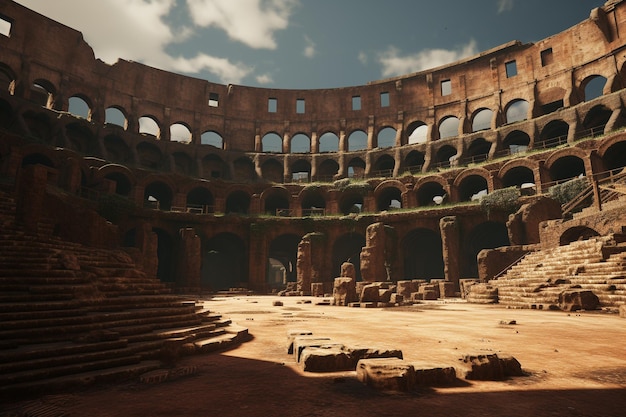 Foto mistérios de um coliseu romano