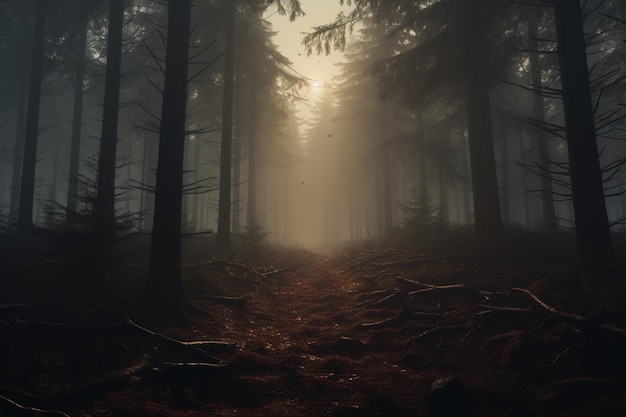 Misteriosa niebla en los bosques