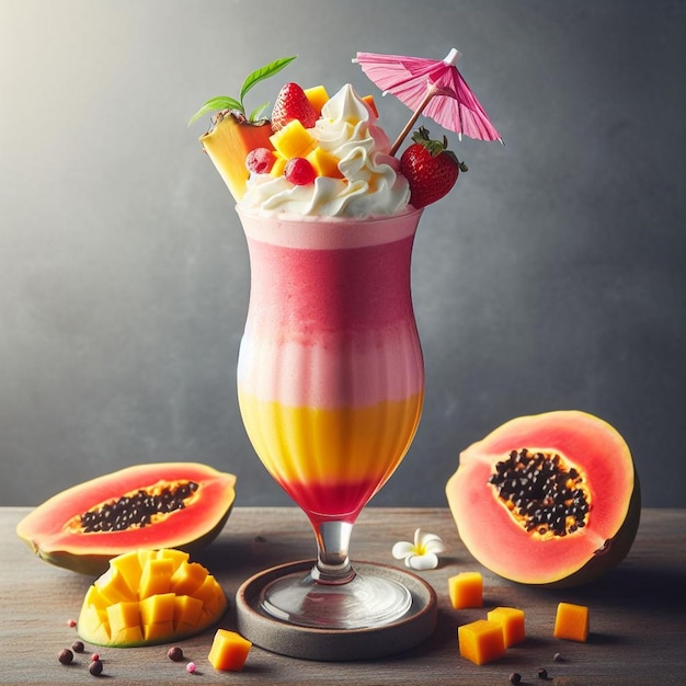 misteriosa receta de batido de frutas tropicales generada por la IA