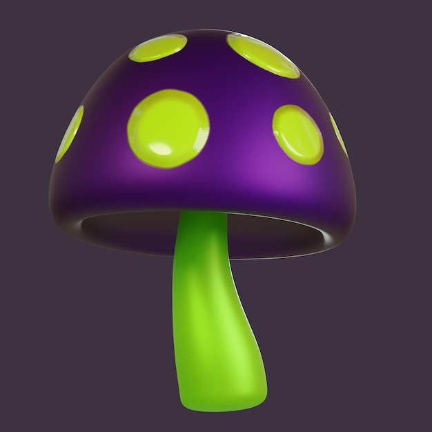Foto el misterioso hongo en 3d