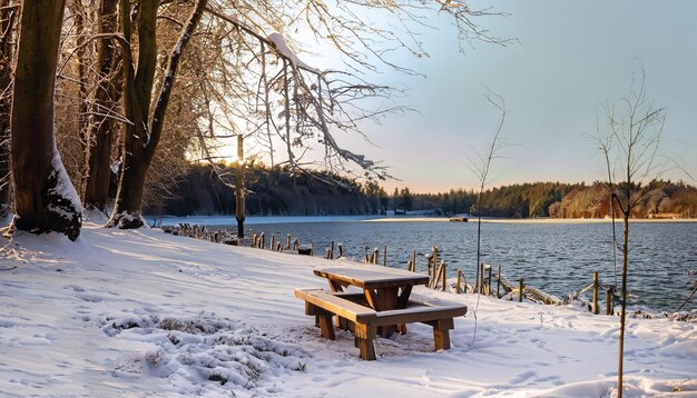 misterioso paisaje de invierno majestuosas montañas en invierno AI Generado